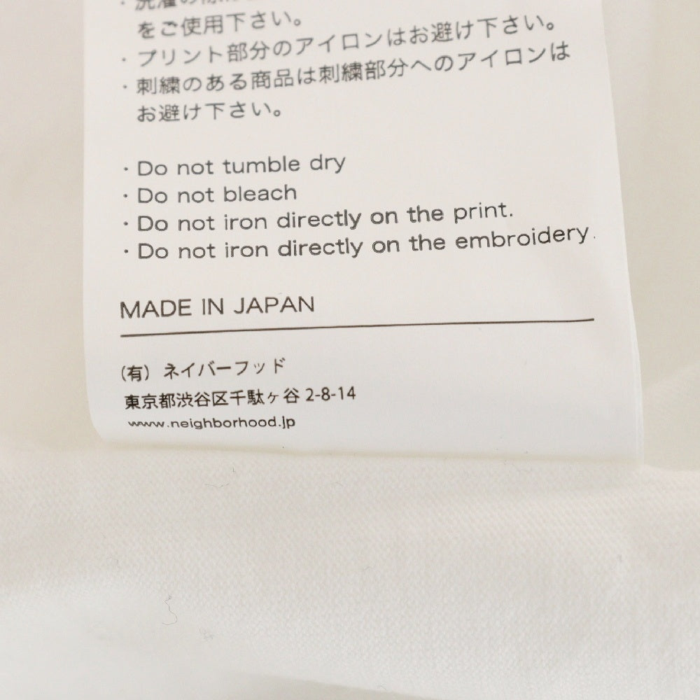 NEIGHBORHOOD(ネイバーフッド) 19AW MY WAY L/S TEE アームプリント 両面プリントTシャツ 長袖クルーネックカットソー ホワイト 192PCNH-LT12