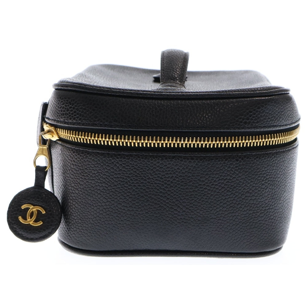 CHANEL(シャネル) キャビアスキン バニティバッグ 横型 ブラック A01997