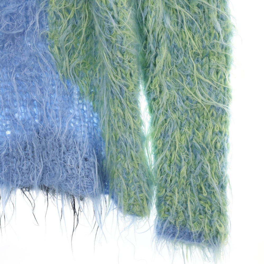 Kota Gushiken(コウタグシケン) 22AW Punkish Hairy Mohair パンキッシュヘアリー ウールモヘア混ニットセーター ブルー