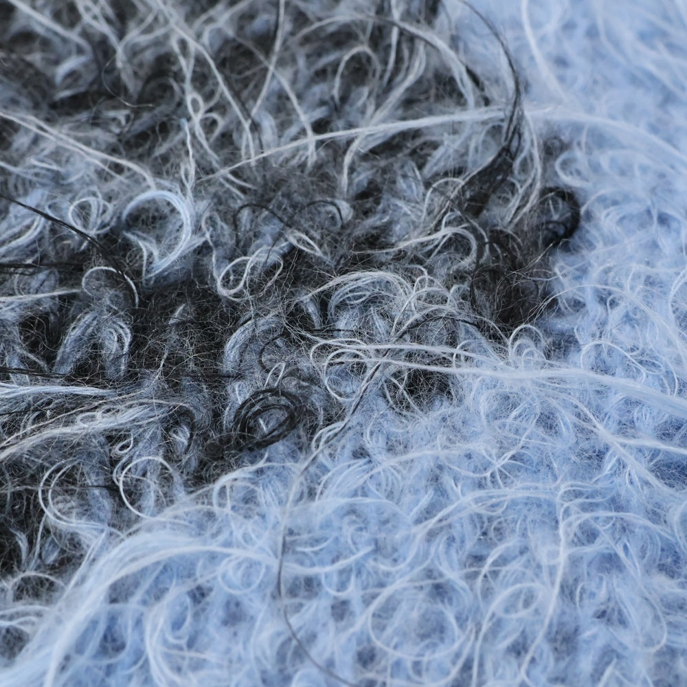 Kota Gushiken(コウタグシケン) 22AW Punkish Hairy Mohair パンキッシュヘアリー ウールモヘア混ニットセーター ブルー