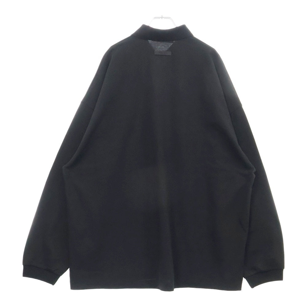 FEAR OF GOD ESSENTIALS(フィアオブゴッド エッセンシャルズ) オーバーサイズ長袖ポロシャツ ブラック