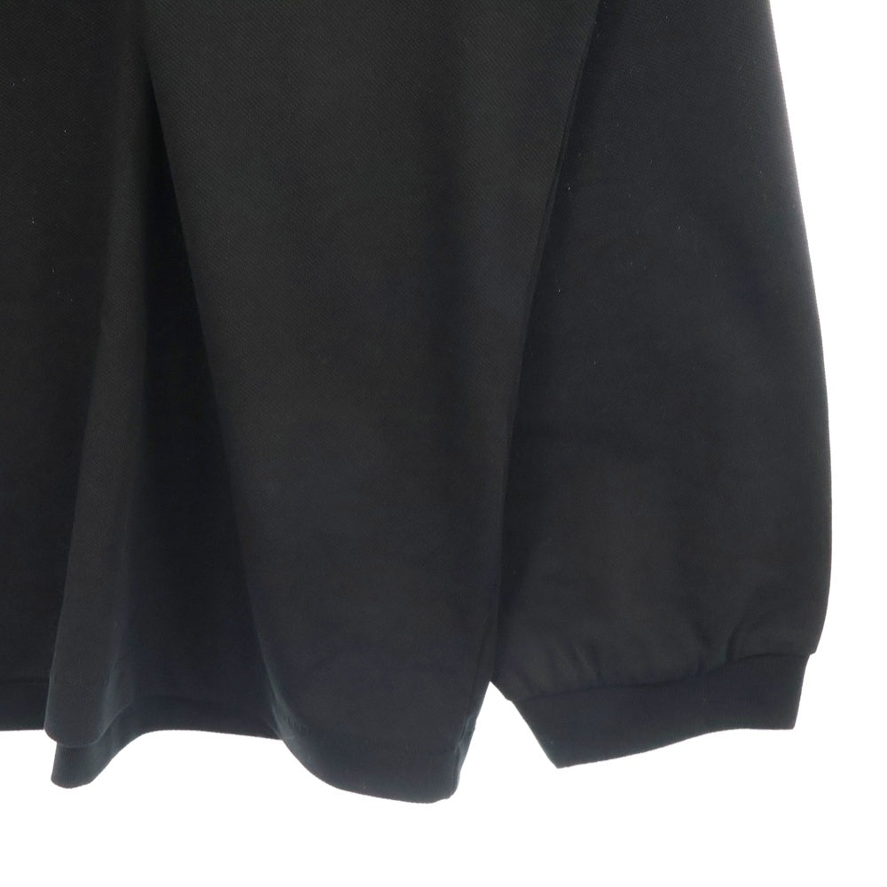 FEAR OF GOD ESSENTIALS(フィアオブゴッド エッセンシャルズ) オーバーサイズ長袖ポロシャツ ブラック