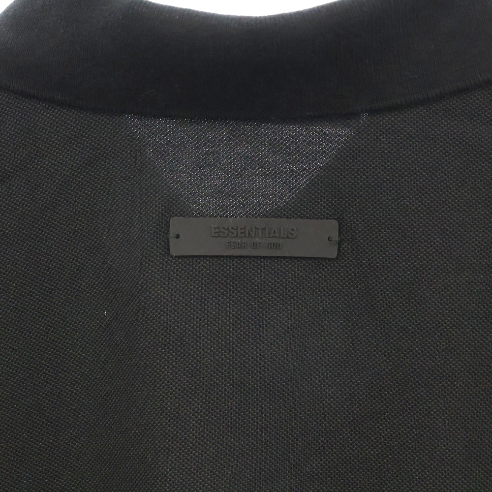 FEAR OF GOD ESSENTIALS(フィアオブゴッド エッセンシャルズ) オーバーサイズ長袖ポロシャツ ブラック