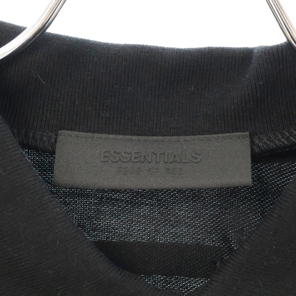 FEAR OF GOD ESSENTIALS(フィアオブゴッド エッセンシャルズ) オーバーサイズ長袖ポロシャツ ブラック