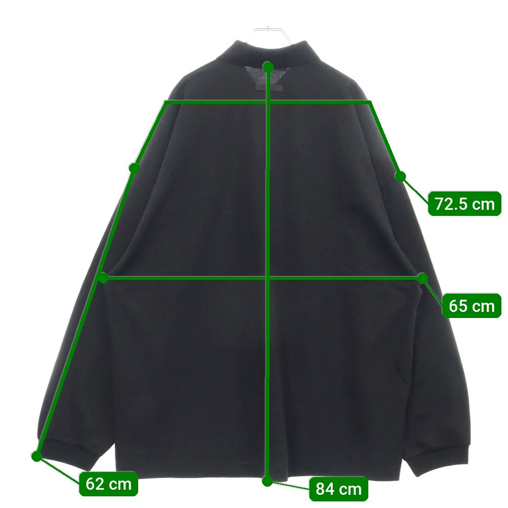 FEAR OF GOD ESSENTIALS(フィアオブゴッド エッセンシャルズ) オーバーサイズ長袖ポロシャツ ブラック