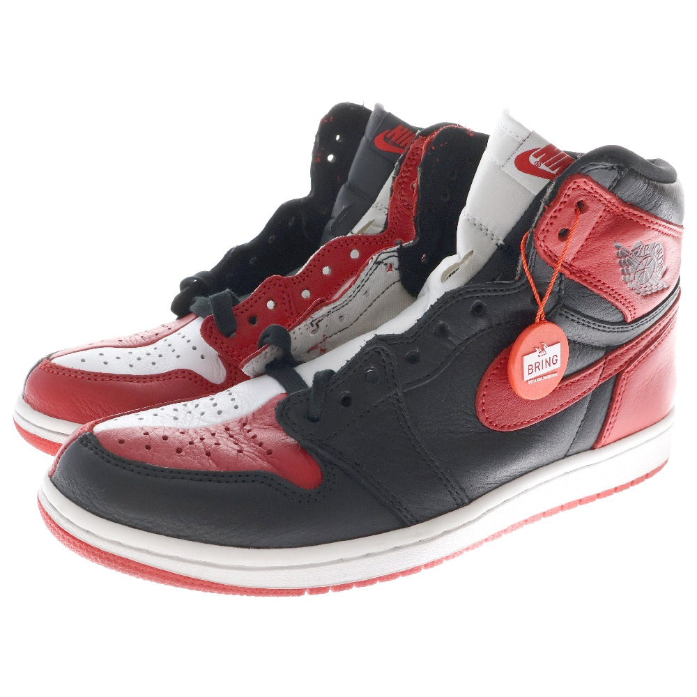NIKE(ナイキ) AIR JORDAN 1 RETRO HIGH OG NRG HOMAGE TO HOME エアジョーダン1 オマージュトゥホーム ハイカットスニーカー ホワイト ブラック レッド US8/26cm 861428-061