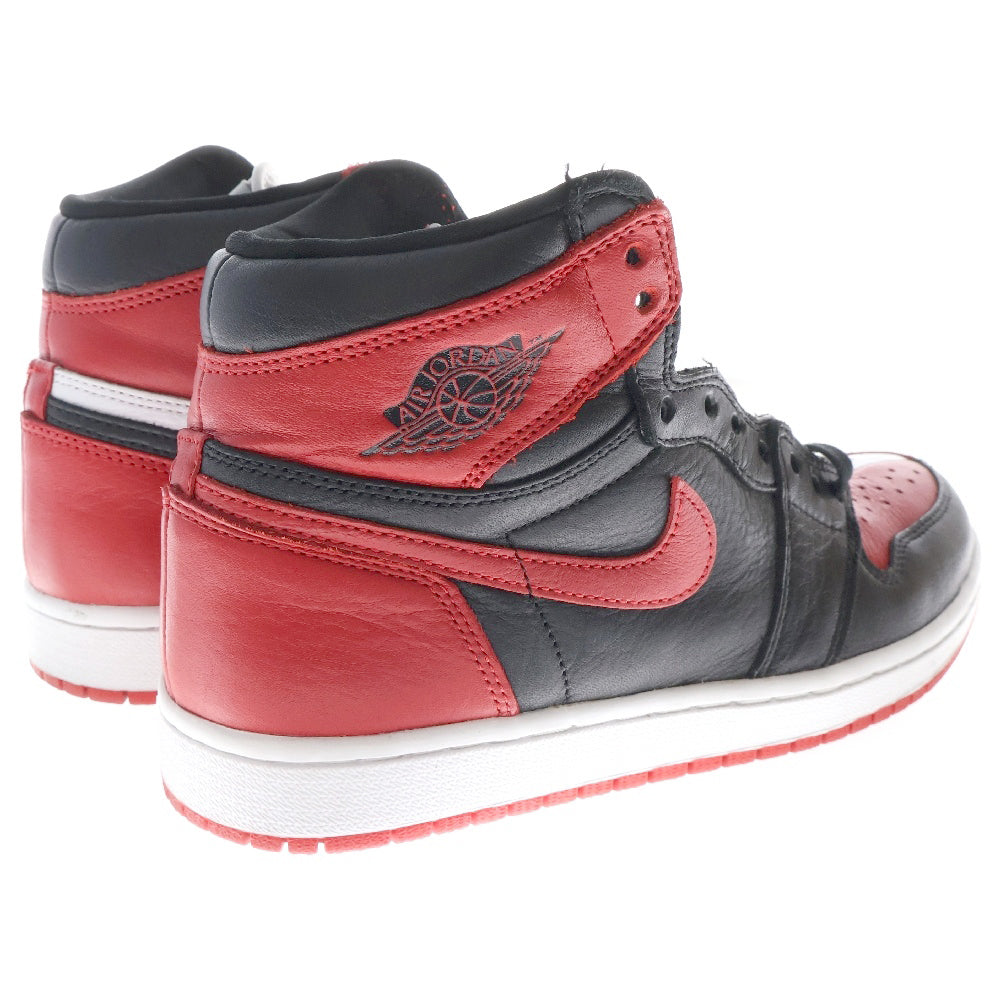 NIKE(ナイキ) AIR JORDAN 1 RETRO HIGH OG NRG HOMAGE TO HOME エアジョーダン1 オマージュトゥホーム ハイカットスニーカー ホワイト ブラック レッド US8/26cm 861428-061