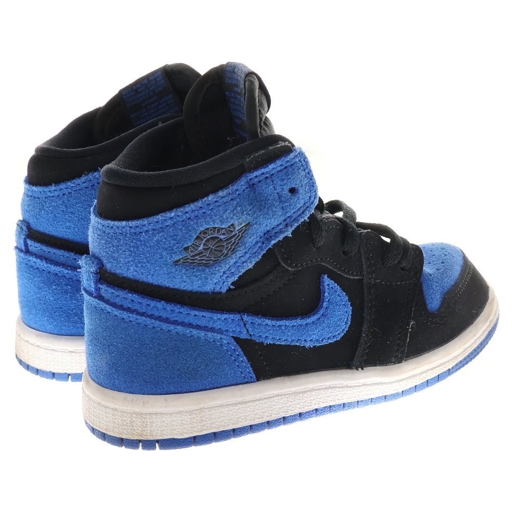 NIKE(ナイキ) TD AIR JORDAN 1 RETRO HIGH OG ROYAL REIMAGINED エアジョーダン1 レトロ ハイ ロイヤルリマジンド キッズ ハイカットスニーカー US9C/15.0cm FD1413-042
