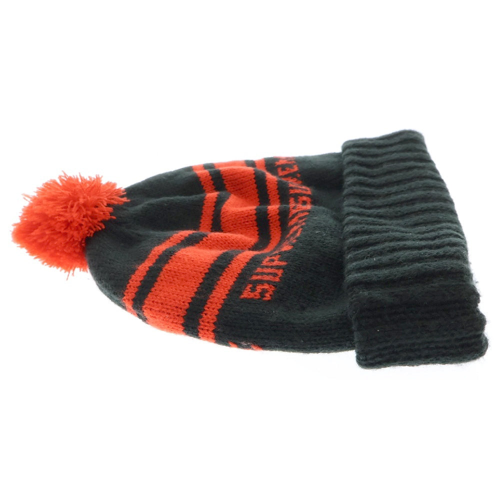 SUPREME(シュプリーム) 18AW Classic Stripe Beanie クラシックストライプ ビーニー ニット帽 ブラック/オレンジ