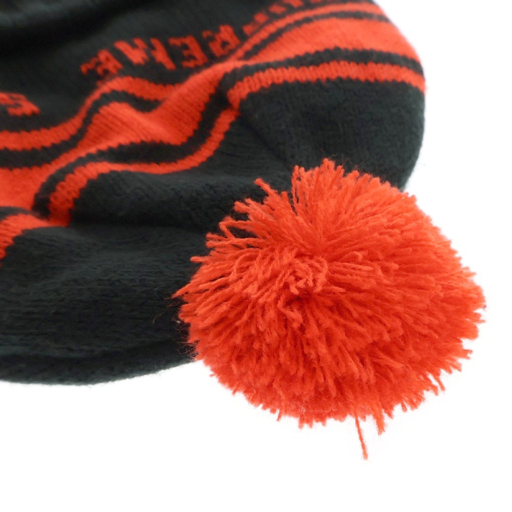 SUPREME(シュプリーム) 18AW Classic Stripe Beanie クラシックストライプ ビーニー ニット帽 ブラック/オレンジ