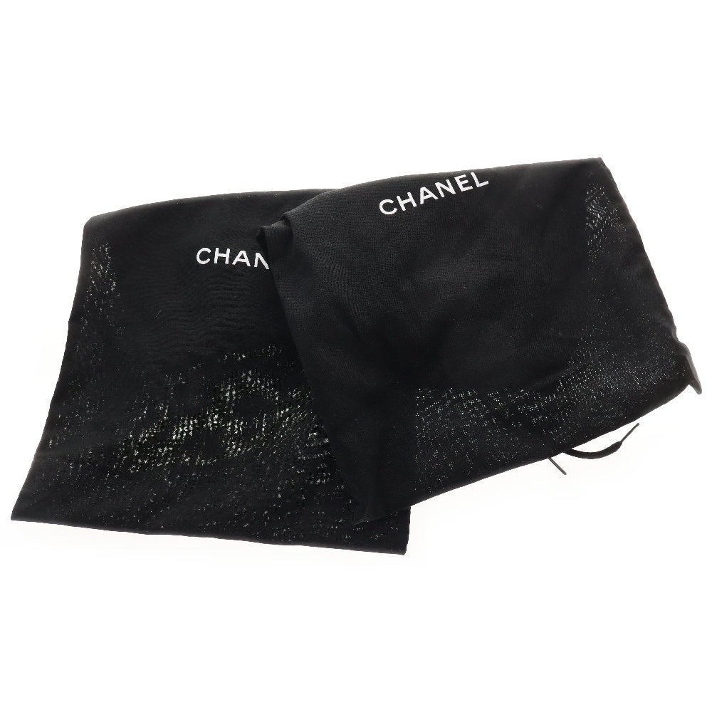 CHANEL(シャネル) ココマーク マトラッセ サイドジップ レザー ショート ブーツ ブラック レディース