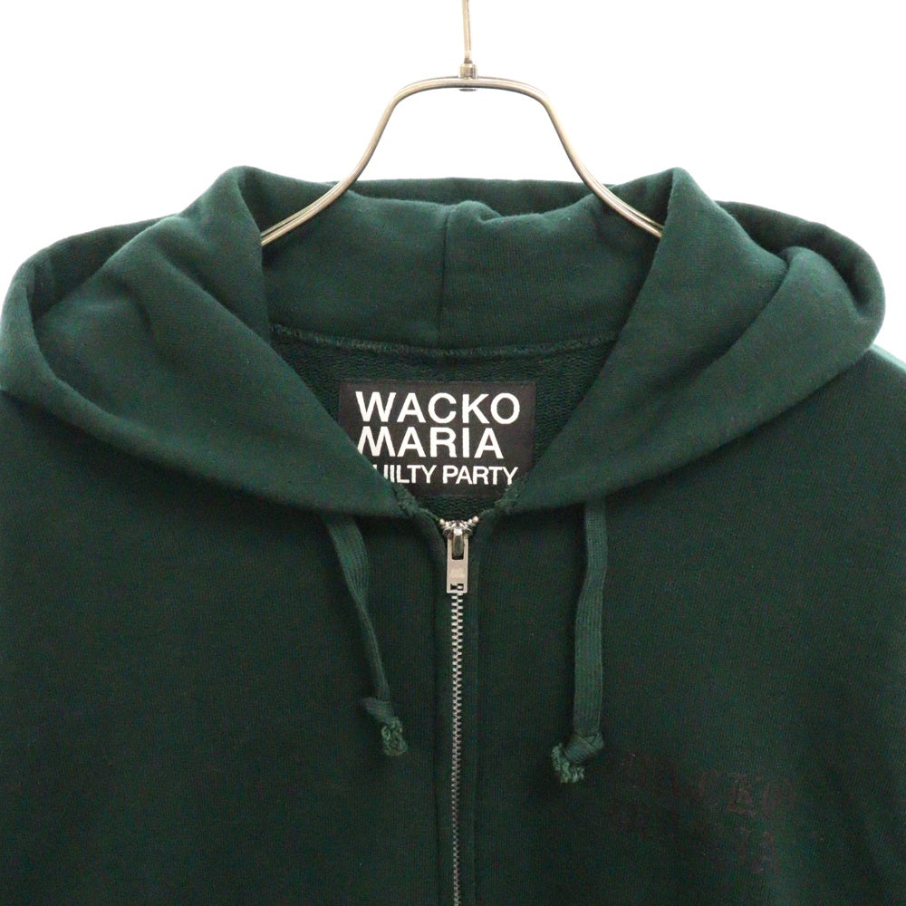 WACKO MARIA(ワコマリア) 24AW HEAVY WEIGHT FULL ZIP HOODED SWEAT SHIRT ヘビーウェイト フルジップフーデッドスウェットシャツ パーカー グリーン 24FW-WMC-SS02