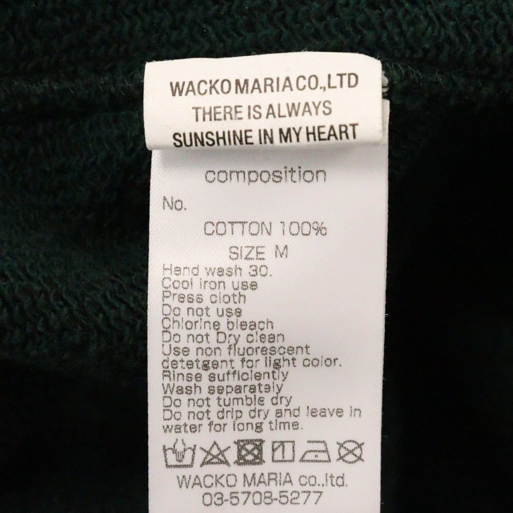 WACKO MARIA(ワコマリア) 24AW HEAVY WEIGHT FULL ZIP HOODED SWEAT SHIRT ヘビーウェイト フルジップフーデッドスウェットシャツ パーカー グリーン 24FW-WMC-SS02