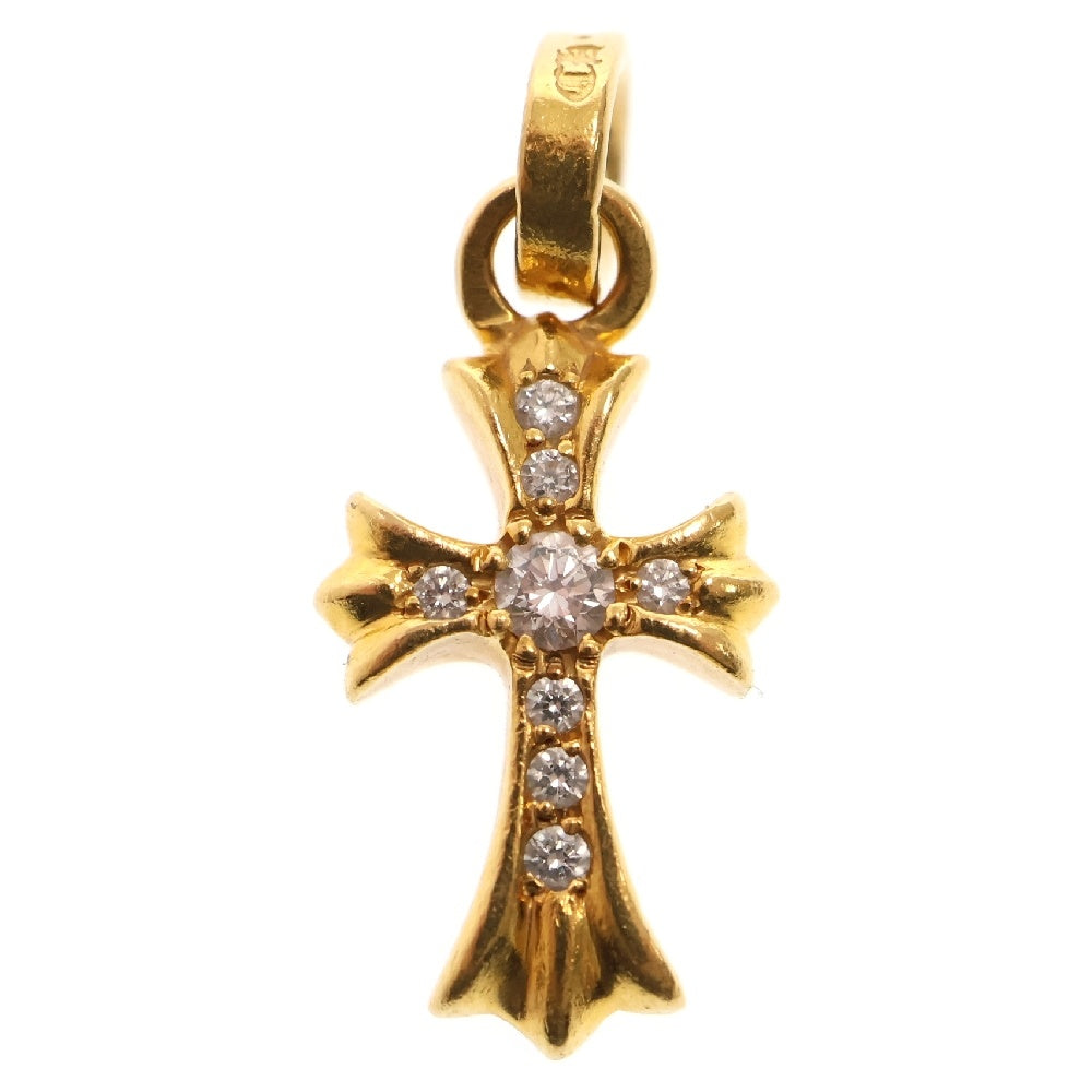 CHROME HEARTS(クロムハーツ) 22K CRS BBYFAT P/DIA ベイビーファットクロス PAVEダイヤ ペンダントトップ ゴールド BCA035