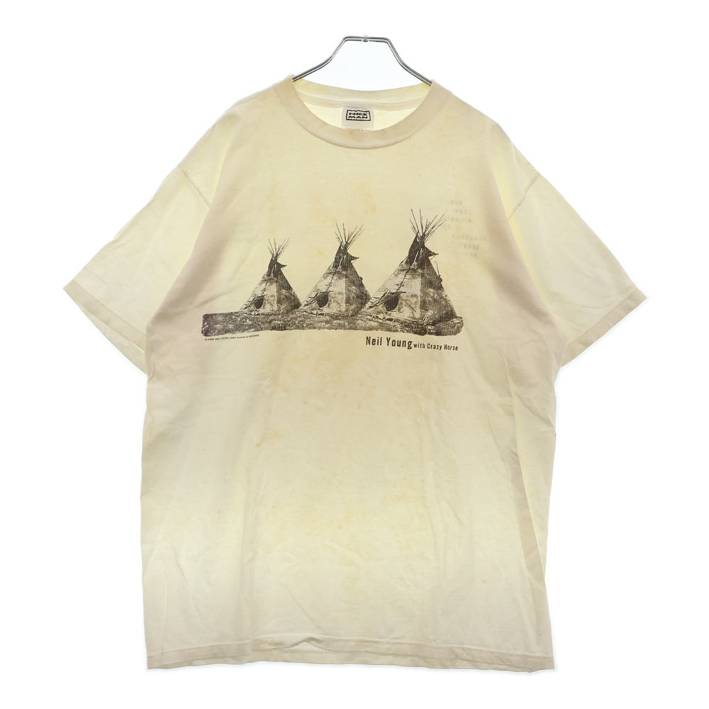 VINTAGE(ヴィンテージ) 90s Neil Young Broken Allow Tour Tee ニールヤング クレージーホース ツアー プリント 半袖 Tシャツ カットソー ホワイト