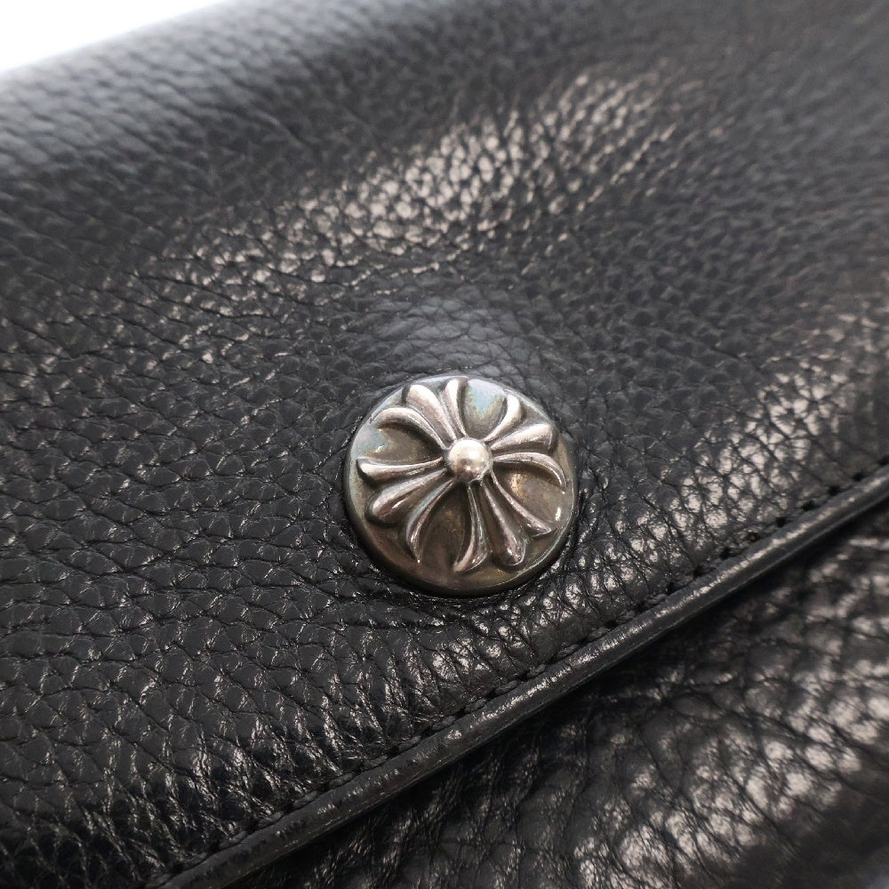 CHROME HEARTS(クロムハーツ) JUDY CROSS BALL ジュディ クロス ボール ボタン レザーウォレット 長財布 ブラック BCA366