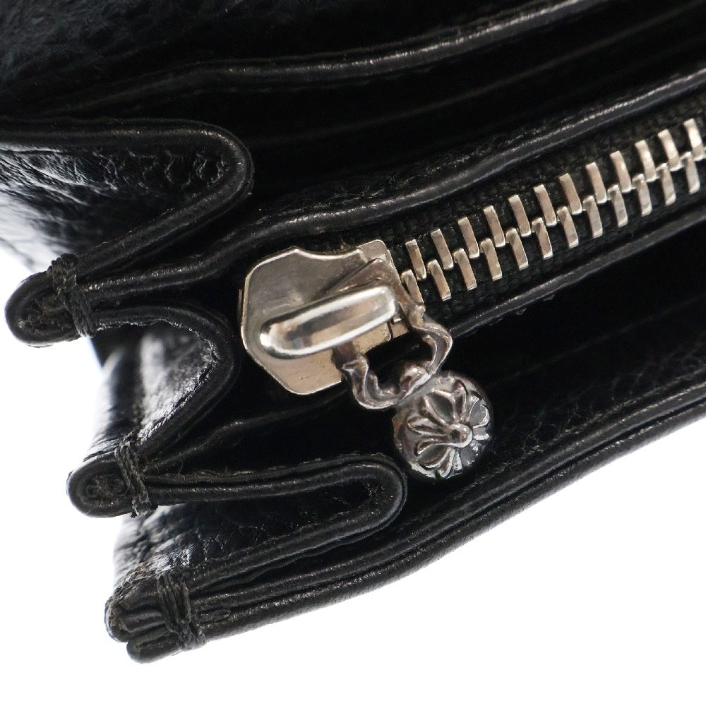 CHROME HEARTS(クロムハーツ) JUDY CROSS BALL ジュディ クロス ボール ボタン レザーウォレット 長財布 ブラック BCA366