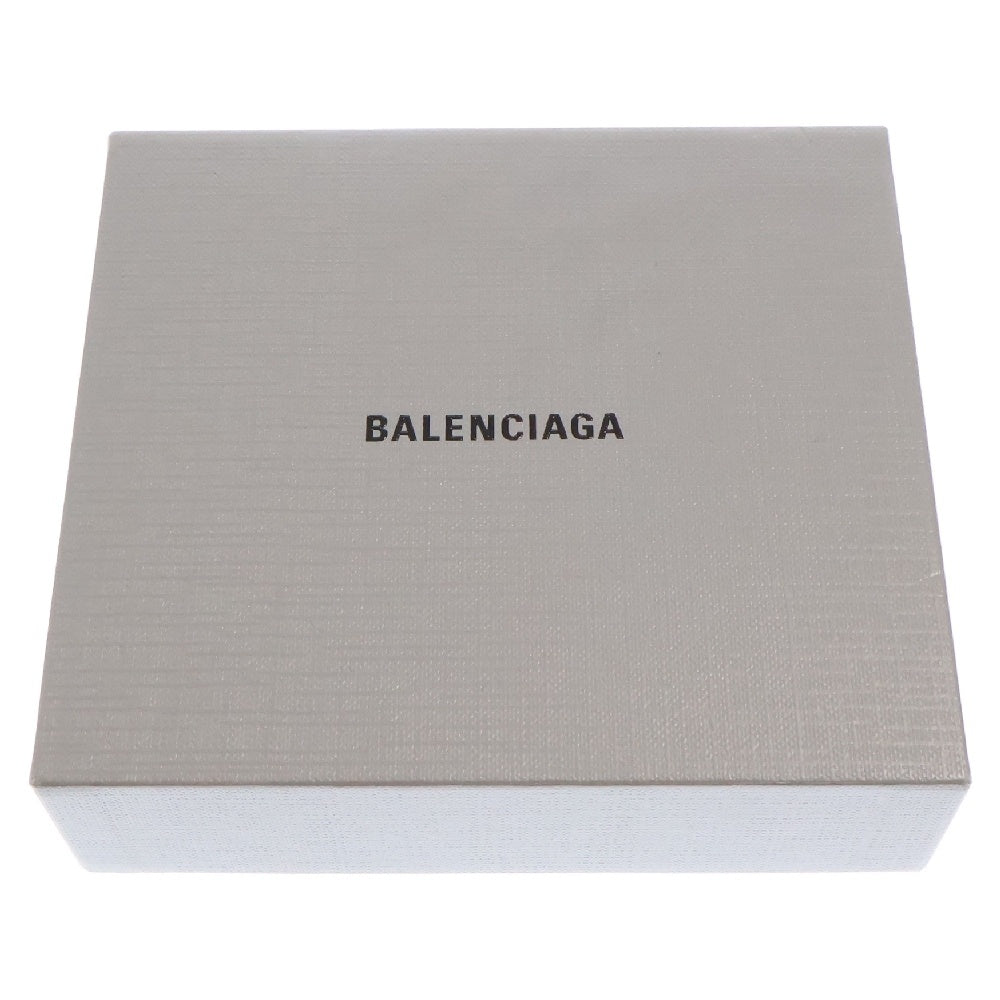 BALENCIAGA(バレンシアガ) ロゴプリント レザー コンパクトウォレット 二つ折り財布 ブラック 594315 1090