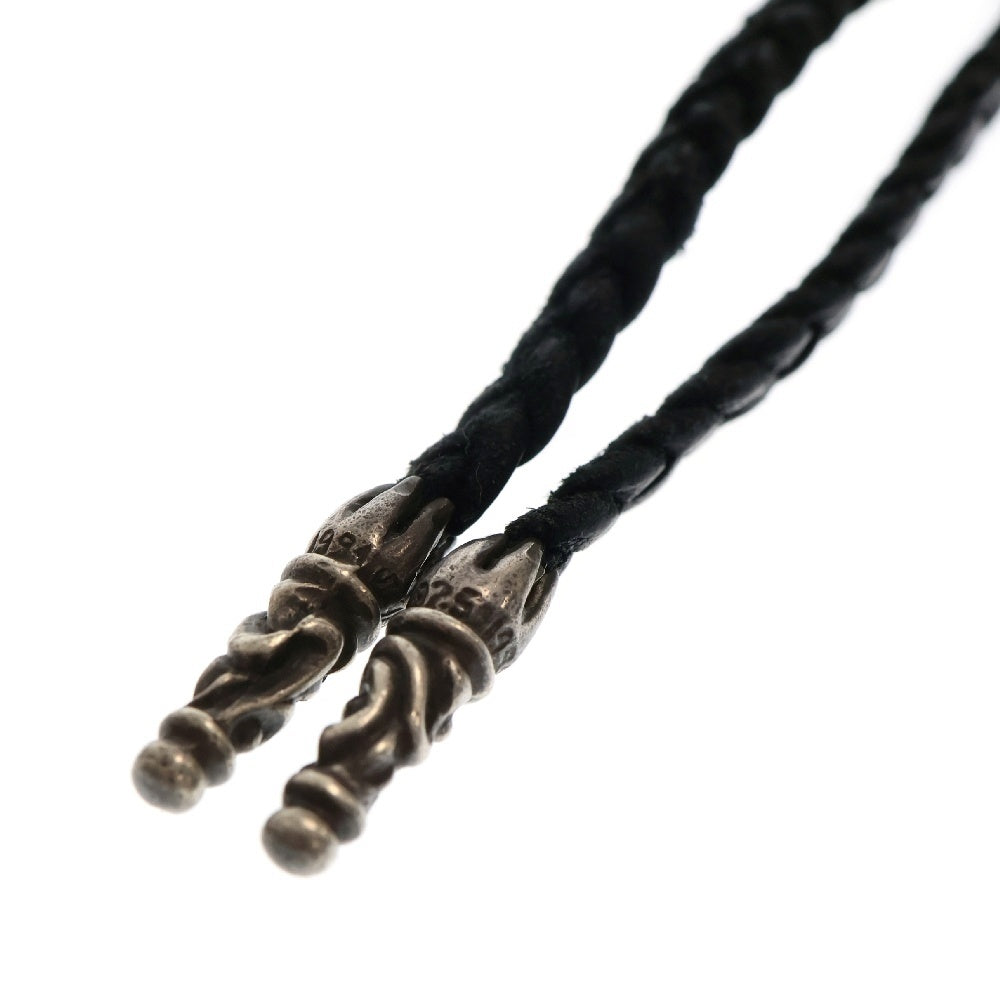 CHROME HEARTS(クロムハーツ) EWLP CRS アイウェアループ クロスバンド レザーブレード ネックレス シルバー/ブラック