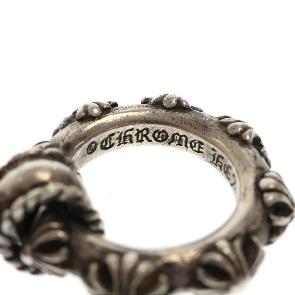 CHROME HEARTS(クロムハーツ) EWLP CRS アイウェアループ クロスバンド レザーブレード ネックレス シルバー/ブラック