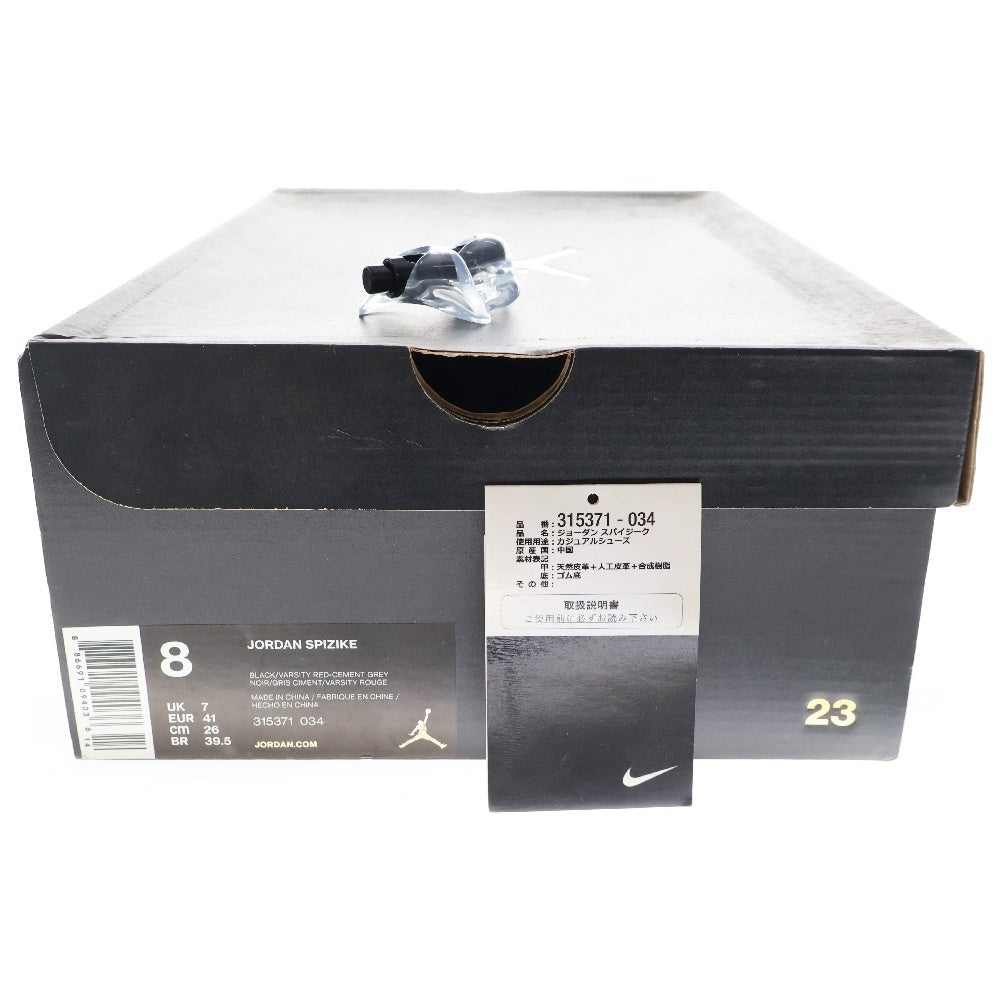 NIKE(ナイキ) AIR JORDAN SPIZIKE Black Cement エアジョーダン スパイジーク ブラックセメント ハイカットスニーカー ブラック US8/26cm 315371-034