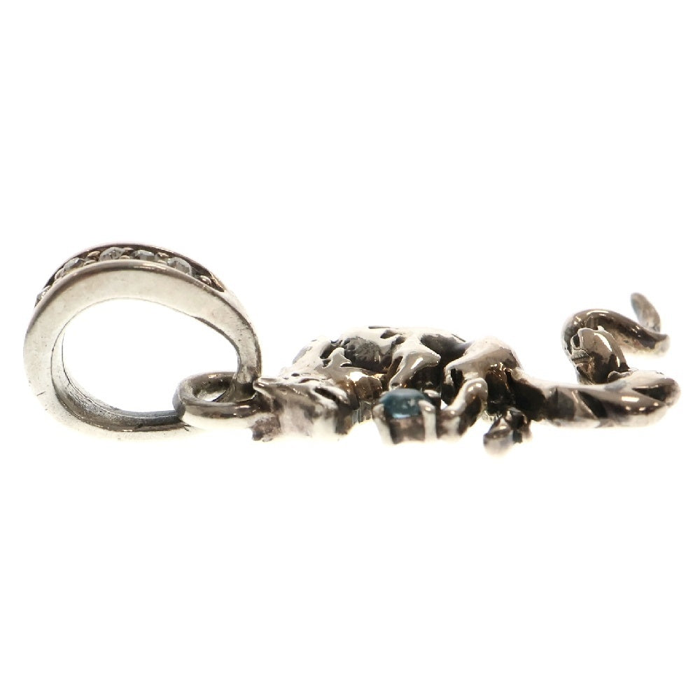 WOLFMAN B.R.S(ウルフマンブラザーズ) ホワイトファング ウルフチャーム ペンダント ネックレストップ シルバー P-NW-27BL