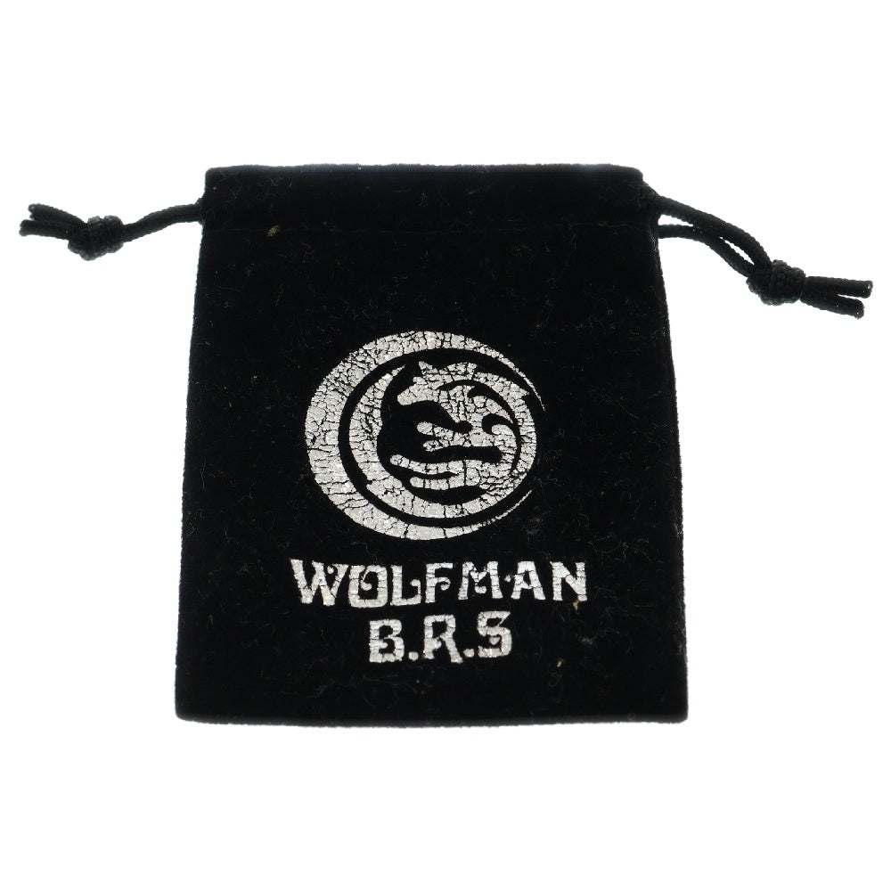 WOLFMAN B.R.S(ウルフマンブラザーズ) ホワイトファング ウルフチャーム ペンダント ネックレストップ シルバー P-NW-27BL