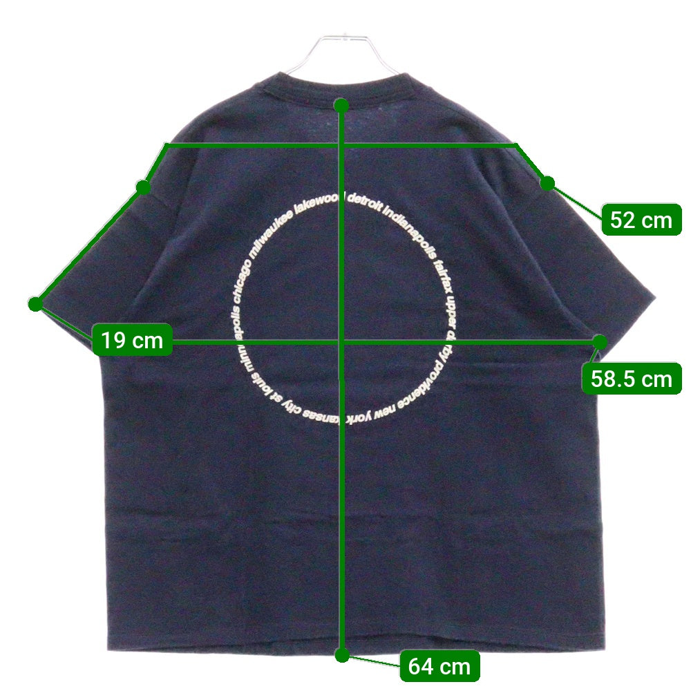 VINTAGE(ヴィンテージ) 90S OASIS WHAT'S THE STORY オアシス 両面プリント 半袖Tシャツ カットソー ネイビー