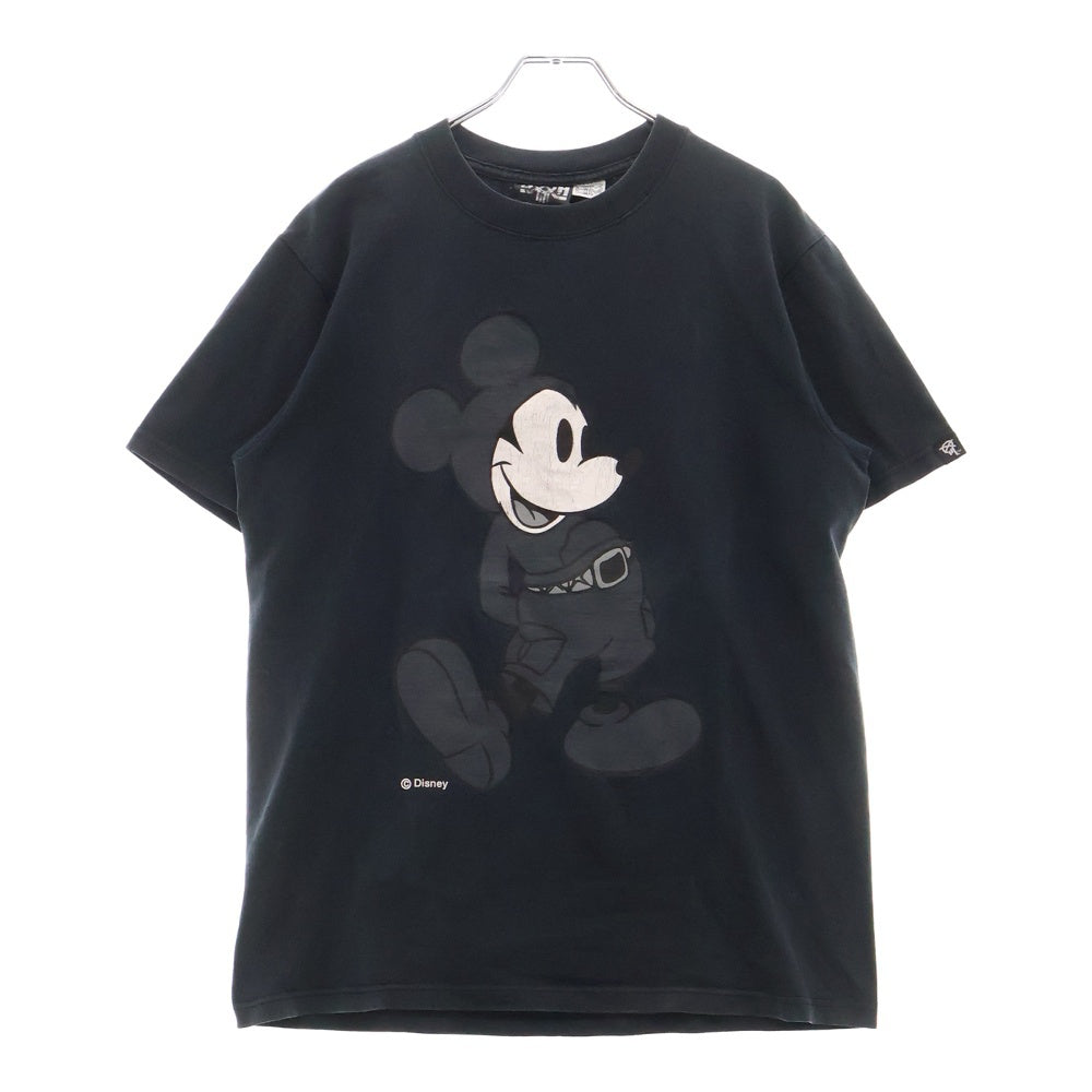 BOUNTY HUNTER(バウンティーハンター) ×Disney ディズニー バックロゴプリント 半袖Tシャツ カットソー グレー