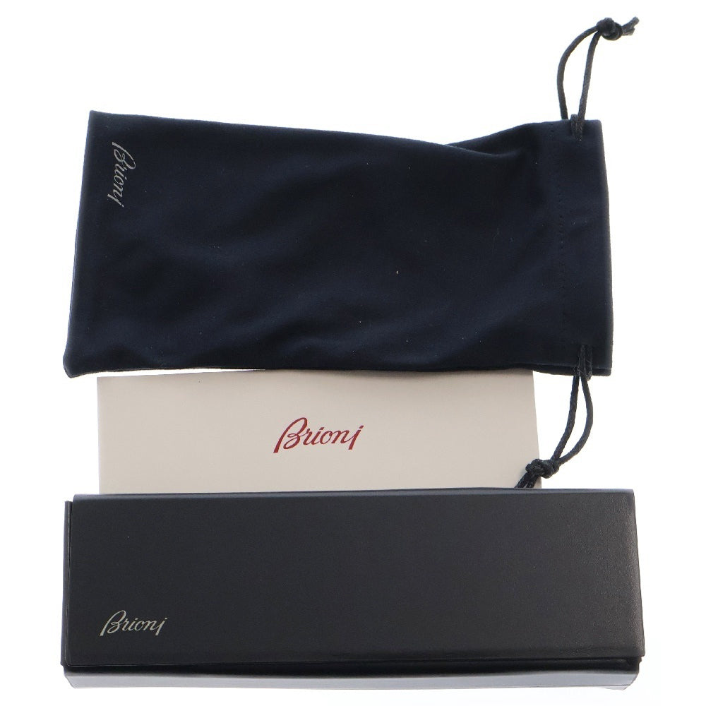 Brioni(ブリオーニ) BR0079O 003 イタリア製 ボストンフレーム メタルパーツテンプル アイウェア メガネ 眼鏡 ブラウン/シルバー