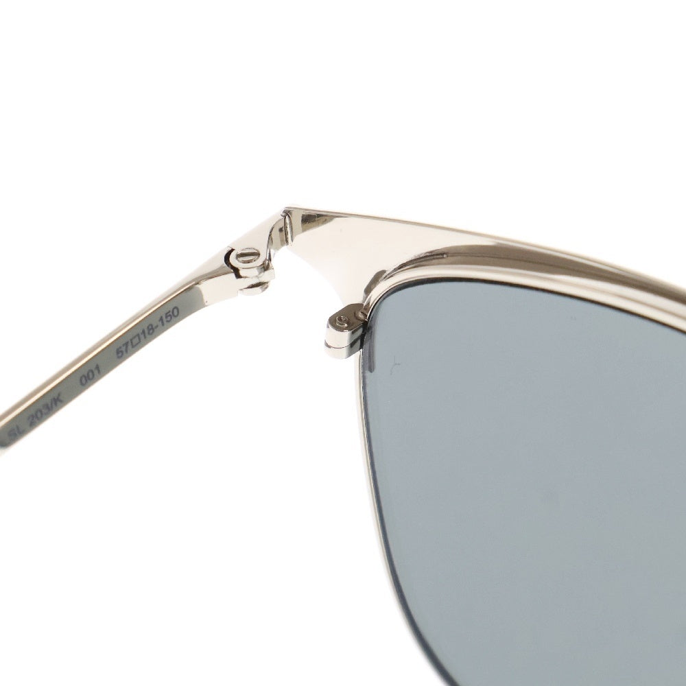 SAINT LAURENT PARIS(サンローランパリ) SL203/K 001 イタリア製 ボストンフレーム メタルテンプル カラーレンズ サングラス メガネ 眼鏡 シルバー