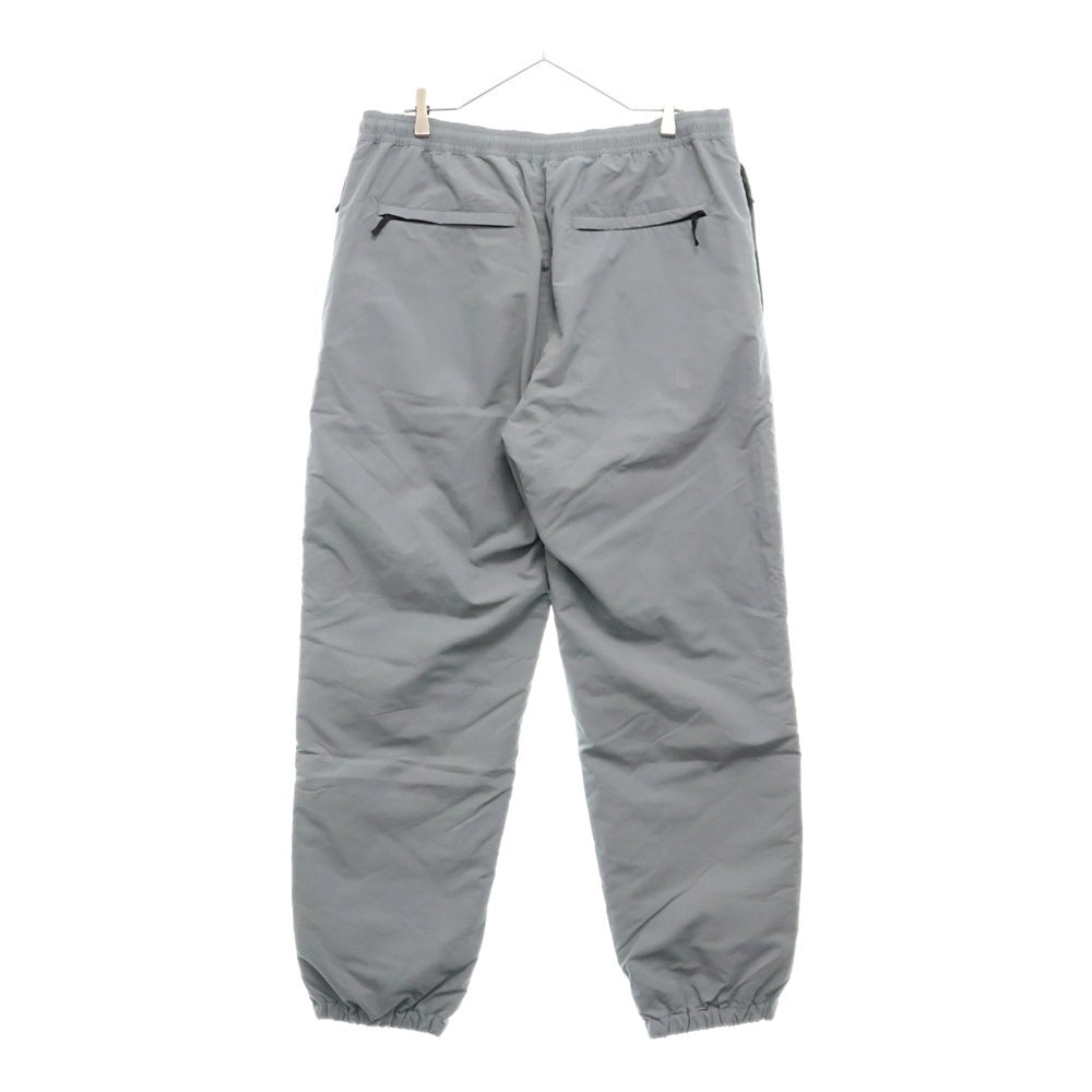 The Ennoy Professional(エンノイプロフェッショナル) 23AW ×スタイリスト私物 Belongings Nylon Padded Pants フロントロゴ刺繍 ナイロン パデッドパンツ グレー AW23BRENPT05LP