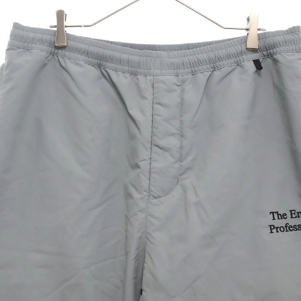 The Ennoy Professional(エンノイプロフェッショナル) 23AW ×スタイリスト私物 Belongings Nylon Padded Pants フロントロゴ刺繍 ナイロン パデッドパンツ グレー AW23BRENPT05LP