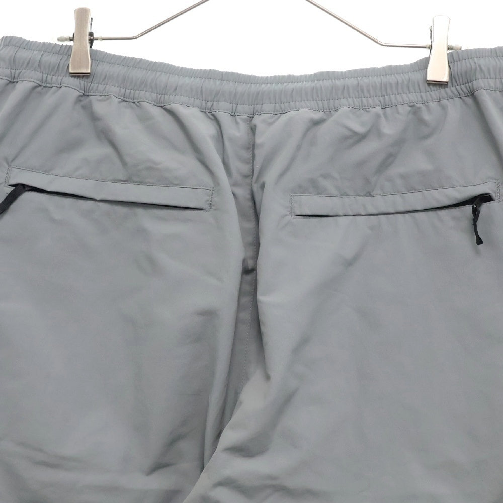 The Ennoy Professional(エンノイプロフェッショナル) 23AW ×スタイリスト私物 Belongings Nylon Padded Pants フロントロゴ刺繍 ナイロン パデッドパンツ グレー AW23BRENPT05LP