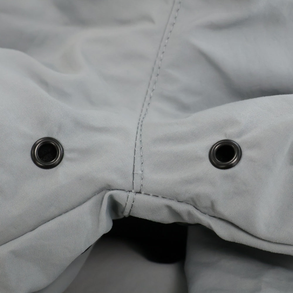 The Ennoy Professional(エンノイプロフェッショナル) 23AW ×スタイリスト私物 Belongings Nylon Padded Pants フロントロゴ刺繍 ナイロン パデッドパンツ グレー AW23BRENPT05LP