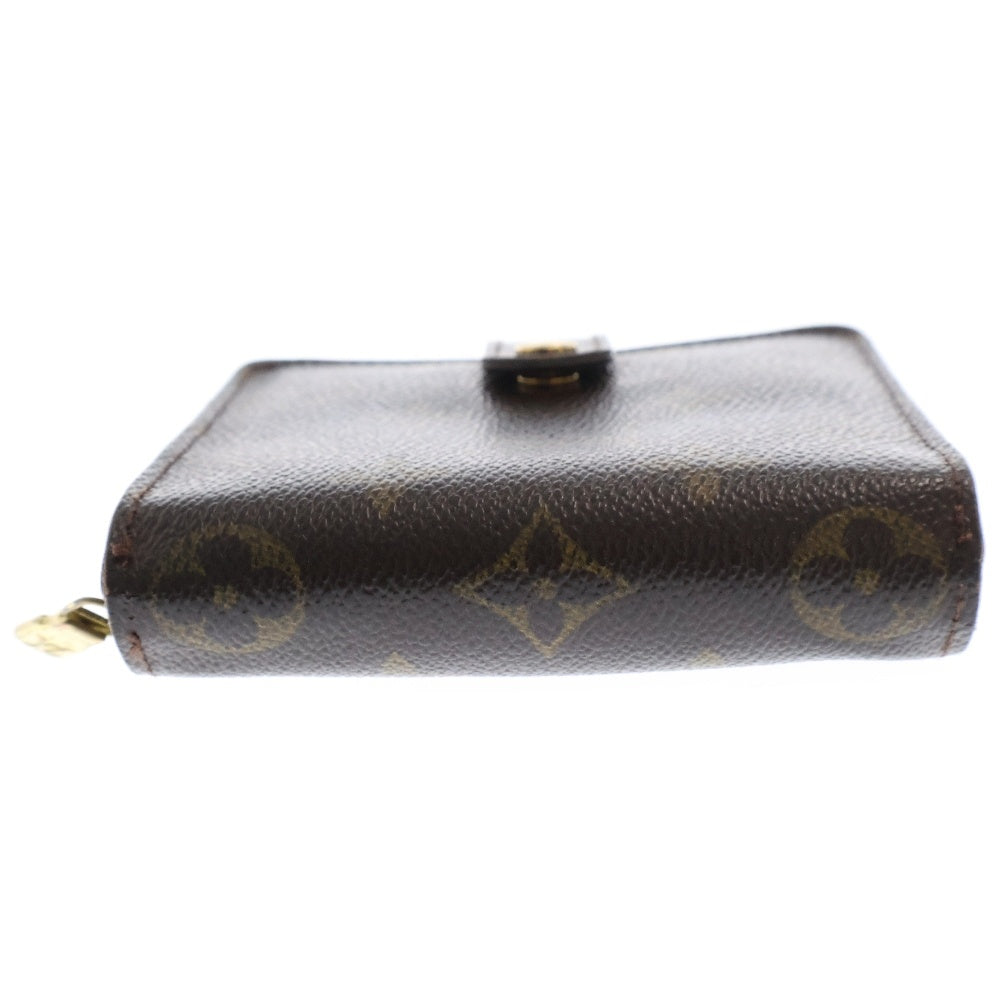 LOUIS VUITTON(ルイヴィトン) モノグラムキャンバス コンパクトジップ ウォレット 二つ折り財布 ブラウン M61667 CA0015