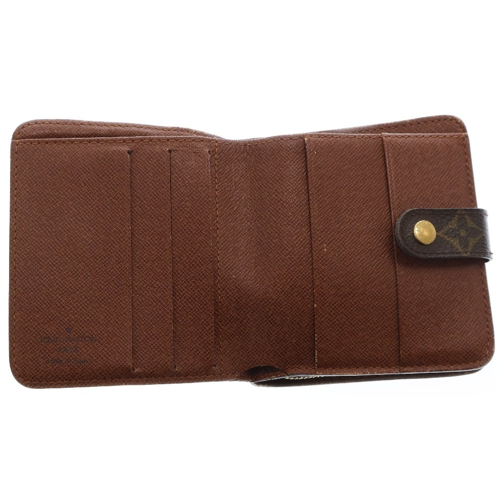 LOUIS VUITTON(ルイヴィトン) モノグラムキャンバス コンパクトジップ ウォレット 二つ折り財布 ブラウン M61667 CA0015
