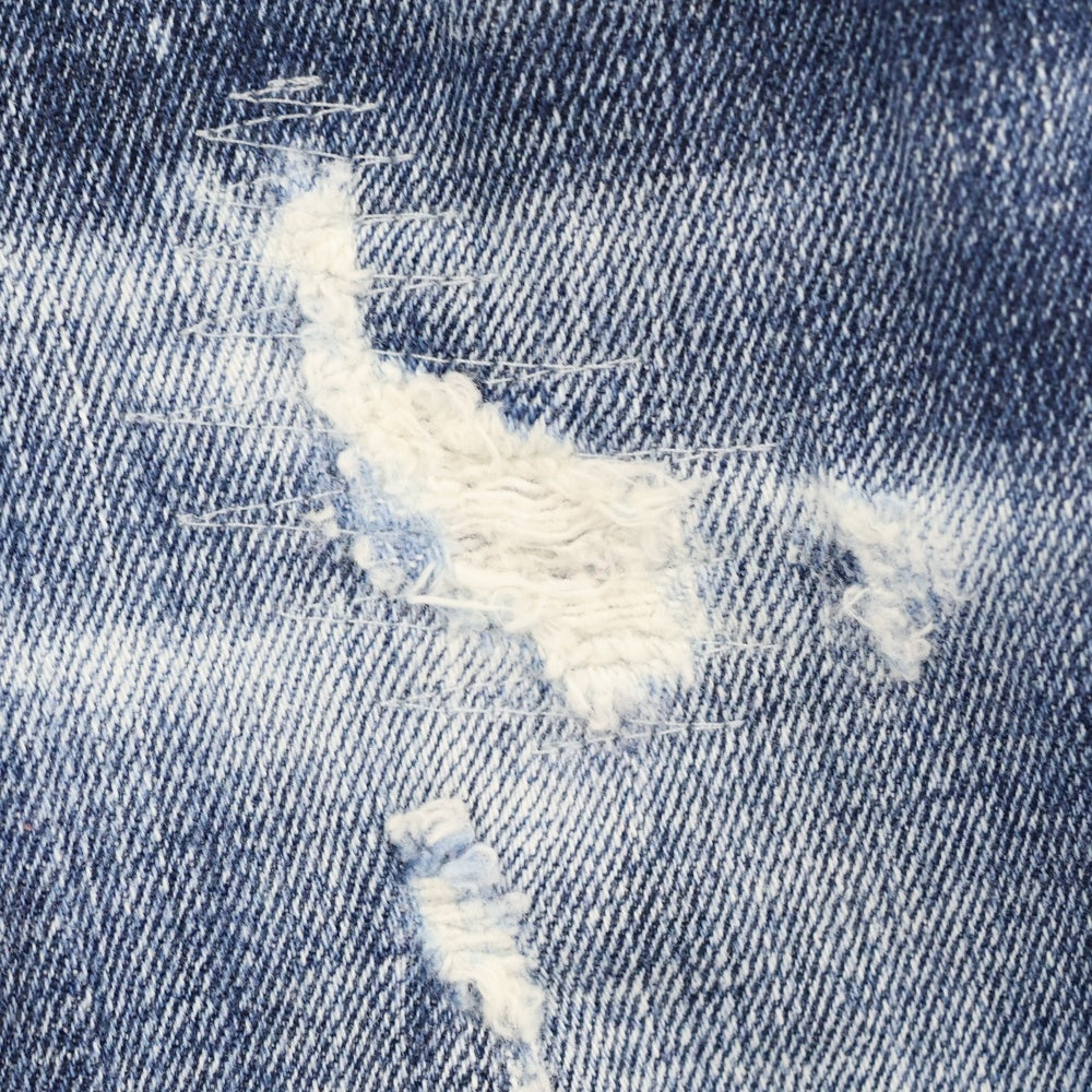 DSQUARED2(ディースクエアード) 22SS Jennifer Cropped Jean ペンキ加工 スキニーフィット クロップド デニムパンツ インディゴ レディース S72LB0484 S30664