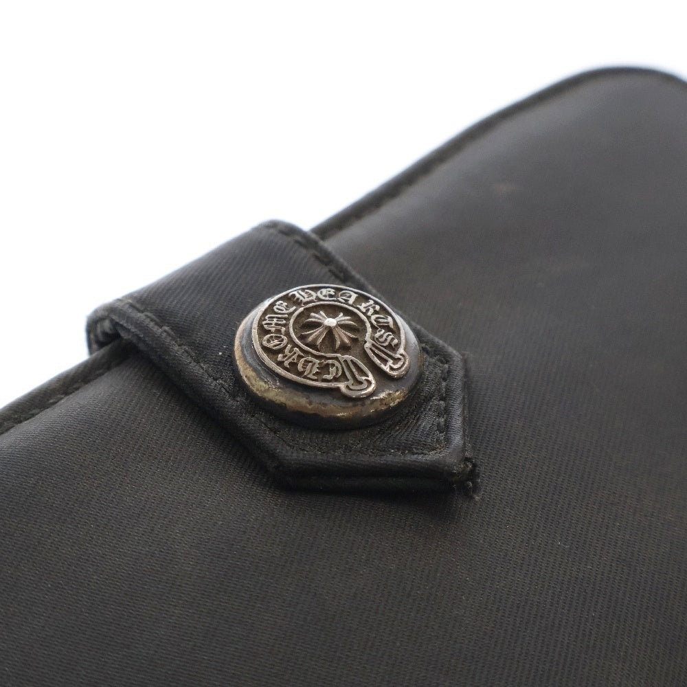 CHROME HEARTS(クロムハーツ) OLD ナイロン ラウンドファスナー コンパクトウォレット 二つ折り財布 ブラック