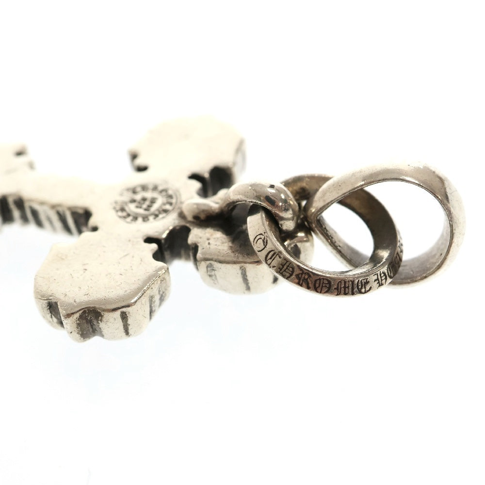 CHROME HEARTS(クロムハーツ) FILIG CROSS-XSM W BALE P/D フィリグリークロスXSベイル Wベイル パヴェダイヤ シルバーネックレストップ シルバー