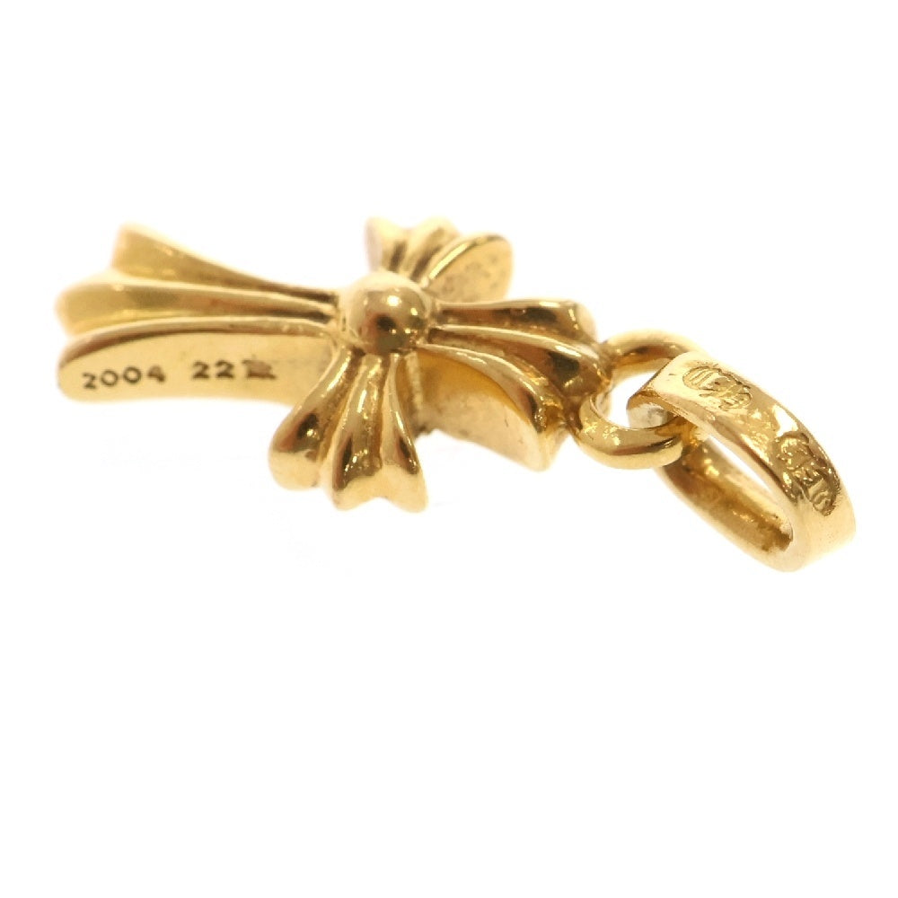 CHROME HEARTS(クロムハーツ) 22K CRS BBYFAT A/DIA ベイビーファットクロス アフター PAVEダイヤ ペンダントトップ ゴールド