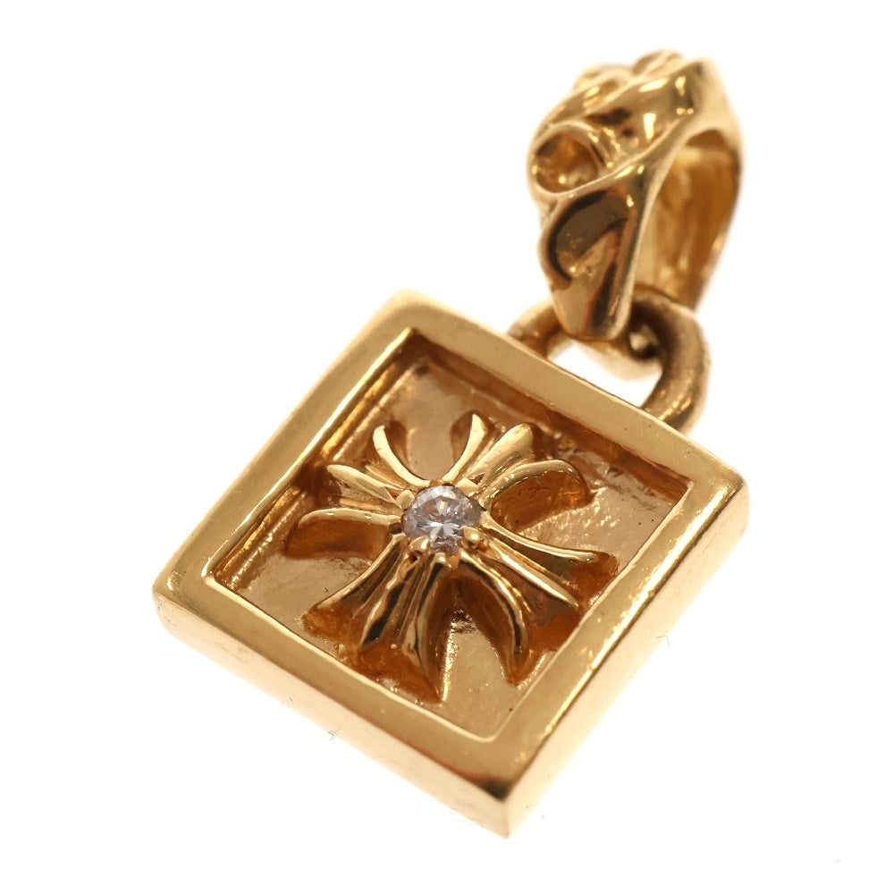 CHROME HEARTS(クロムハーツ) 22K FRAMED CH PLUS 1DIA フレームドCHプラス 1ダイヤ ペンダントトップ ゴールド BCA047