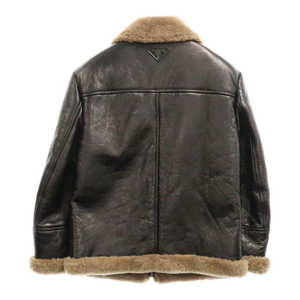PRADA(プラダ) オーバーサイズ ムートンジャケット ブラック 58A126 レディース