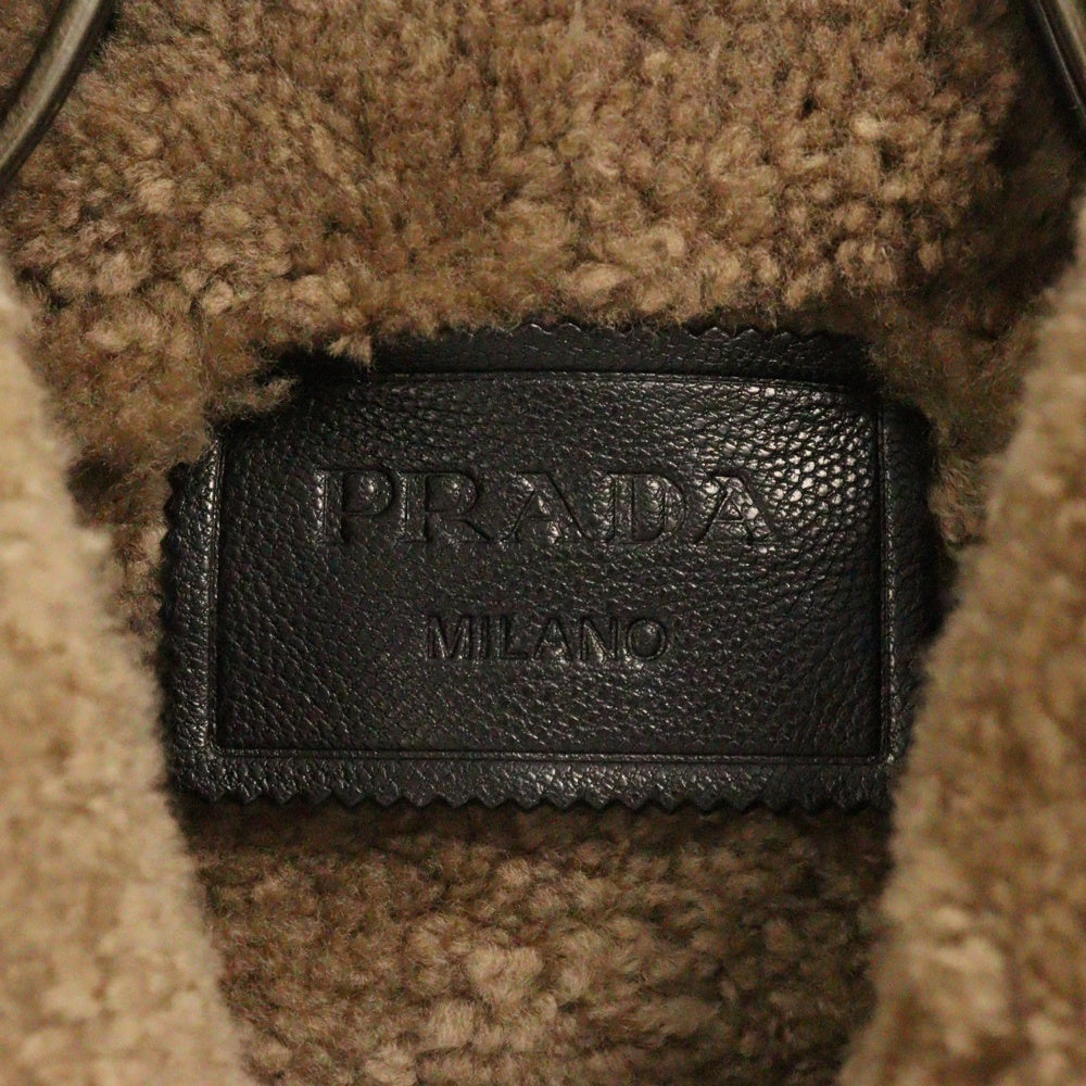 PRADA(プラダ) オーバーサイズ ムートンジャケット ブラック 58A126 レディース