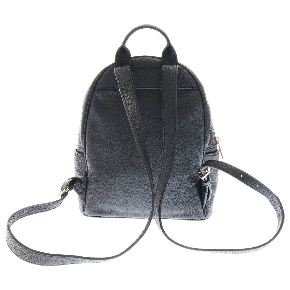 MICHAEL KORS(マイケルコース) ABBEY MD BACKPACK アビー フロントロゴ レザー バックパック リュックサック ブラック レディース 35S7GAYB1L