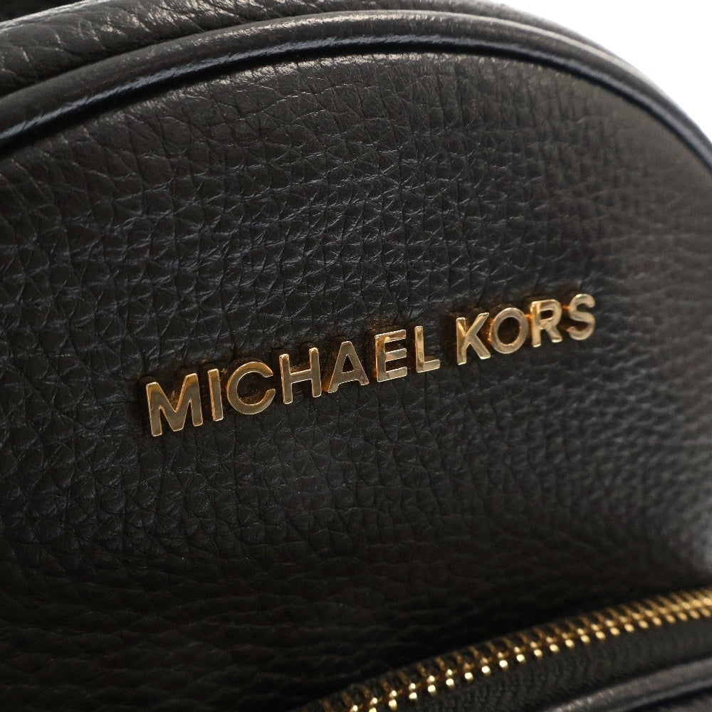 MICHAEL KORS(マイケルコース) ABBEY MD BACKPACK アビー フロントロゴ レザー バックパック リュックサック ブラック レディース 35S7GAYB1L