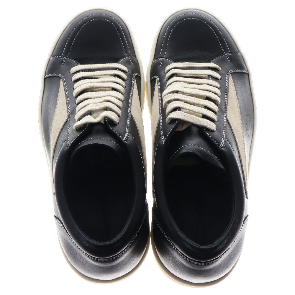 Rick Owens(リックオウエンス) VINTAGE SNEAKS ヴィンテージ スニークス レザー ローカットスニーカー ブラック/ホワイト 02D6897