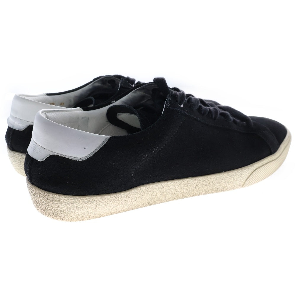 SAINT LAURENT PARIS(サンローランパリ) CLASSIC クラシック スウェードレザー レースアップ ローカットスニーカー ブラック/ホワイト GE421570
