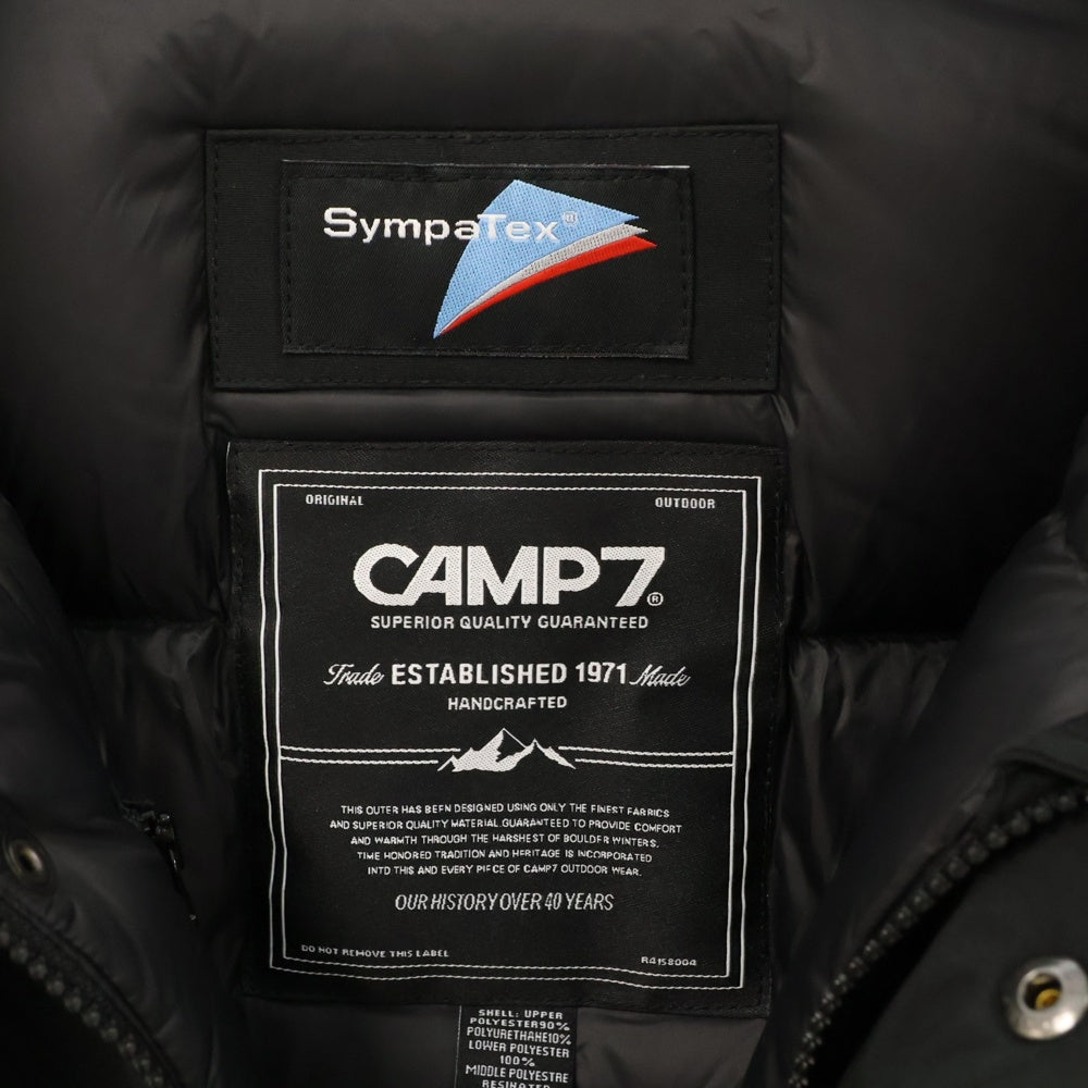 CAMP7(キャンプセブン) シンパテックス フーデッドダウンジャケット ブラック CP-4116003