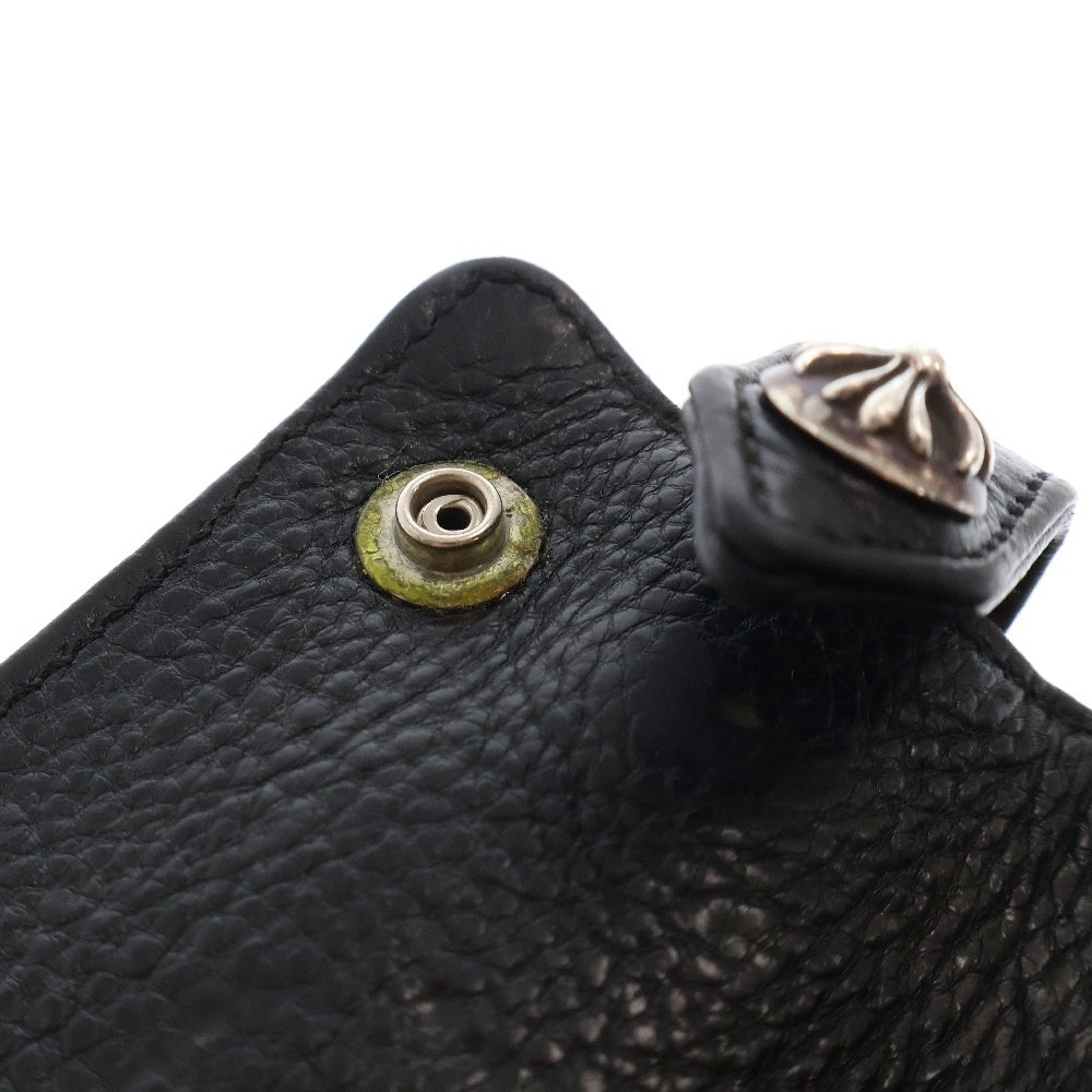 CHROME HEARTS(クロムハーツ) KEY CASE クロスボールボタン レザーキーケース ブラック/シルバー